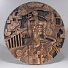 Large Chinese Carved Wood Plaque