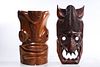 Two Oceanic Carved Wood Masks