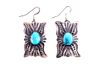 Navajo Sterling Silver & Turquoise Signed Earrings