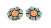 Navajo ML Perry Sterling Silver Turquoise Earrings