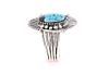 Navajo R. Begay Sterling Silver Turquoise Ring