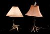 Antler Electric Lamps Pair circa Late 1900's