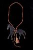 Sioux Indian Parfleche Stallion Horse Necklace
