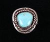 Navajo Sterling Silver & Fox Turquoise Ring