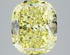 7.56 ct., Fancy Yellow/VS2, Cushion cut diamond, unmounted, SH-0790