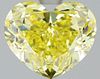 1.57 ct., Fancy Intense Yellow/VVS2, Heart cut diamond, unmounted, VM-2393