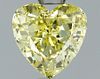 1.08 ct., Fancy Yellow/VS2, Heart cut diamond, unmounted, PP8206-03