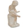 Sitting Boy Marble Sculpture