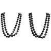 (2Pc) Black Onyx Beaded Necklaces