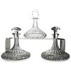 (3 Pc) Antique Crystal Cut Decanters