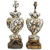 (2 Pc) Pair of Capodimonte Porcelain Lamps