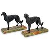 (2 Pc) Art Deco Bronze Greyhound Dog Bookends
