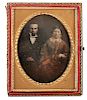 J.P. Ball Quarter Plate Daguerreotype of a Couple 