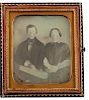 Sixth Plate Occupational Daguerreotype of a Carpenter and his Wife 