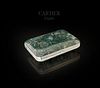 A CARTIER Moss Agate And Silver Cigarette Case