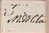 Arthur Middleton, Signer of the Declaration of Independence, Clipped Signature 