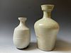 Two Korean White and Celadon Glazed Vase
