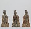 Three Chinese Antique Pottery Musician Figures