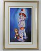 Clown And Dog Signed and Numbered Framed