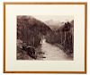 William Henry Jackson Albumen Photograph, "Canon of the Rio Las Animas and Needle Mountains"