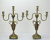 A Pair of Vintage Solid Brass Candle Holders