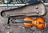 Antique Violin with Bow and Carrying Case