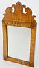 Petite Tiger Maple Chippendale Style Mirror