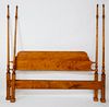 D.R. Dimes Tiger Maple Four Poster King Bed