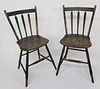Pair of 19th Century New England Arrowback Windsor Chairs