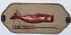 Vintage Carved Sperm Whale and Toggle Harpoon Trade Sign