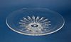 Large Signed Steuben Clear Glass Crystal Sunflower Bowl