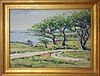 Ruth Haviland Sutton Oil On Artist Board, "Nantucket Harbor"