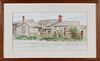 Jane Brewster Reid Watercolor on Paper, "Sconset Cottage", Nantucket
