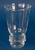Signed Steuben Clear Glass Crystal Vase