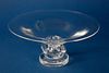 Signed Steuben Clear Glass Crystal Pedestal Bowl