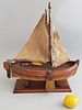 Antique English Miniature Fishing Trawler Model