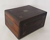 19th Century Anglo Indian Export Brass Bound Rosewood Campaign Humidor