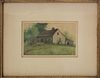 Ella Dupuy Watercolor on Paper, "Oldest House, Nantucket"