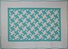 Teal Green Pinwheel Pattern Patchwork Quilt
