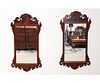 TWO CHIPPENDALE STYLE CARVED MIRRORS