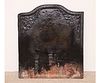 LARGE CAST IRON REPRODUCTION FIRE BACK