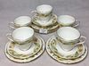 FIVE SET DUCHESS GREEN SLEEVES TEA CUP ,SAUCER AND CAKE PLATE