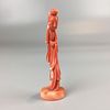CHINESE NATURAL CORAL CRAVED FIGURES , H 8CM 