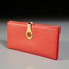 Gucci red leather checkbook holder