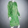 Bill Blass green silk cocktail dress