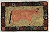 Hooked Rug with Cow