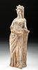 Tall Greek Canosan Polychrome Standing Goddess