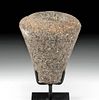 Fine 16th C. Hawaiian Stone Kukui Nut Lamp