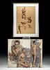 2 William Draper Paintings - Male Nude Studies