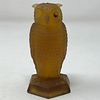 Vintage lovely AMBER glass owl figurine